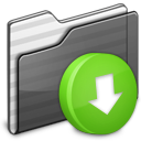 Drop Box Folder black icon